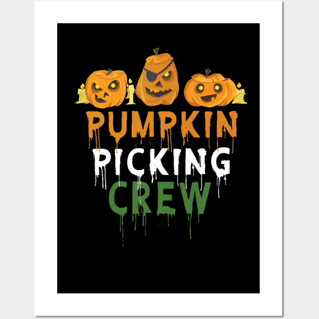 pumpkin picking crew Wall Art by BuzzTeeStore